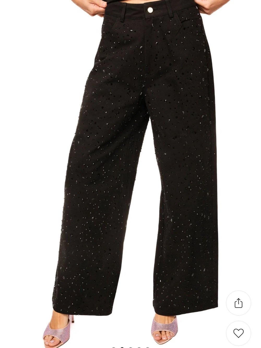 Queen of Sparkles Black Rhinestone Jeans